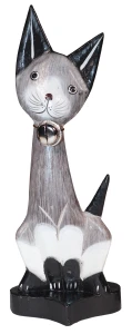 Kot z drewna - 25 cm / 4 kolory