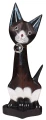 Zestaw trzech kotów z drewna - wys. 17 cm, 20 cm, 25 cm / 4 kolory 12941