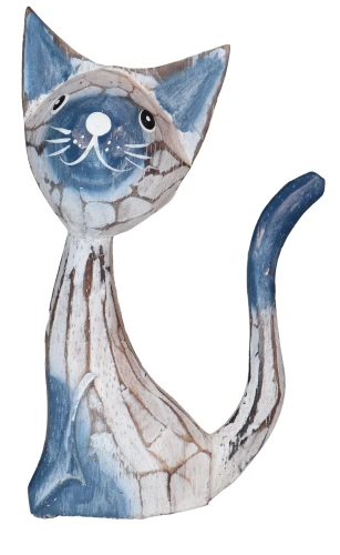 Kot z drewna  - 13 cm  93202