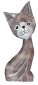 Kot z drewna  - 15 cm  / 4 kolory 42197