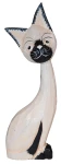 Kot z drewna  - 25 cm / 2 kolory