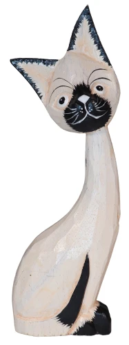Kot z drewna  - 25 cm / 2 kolory 83990