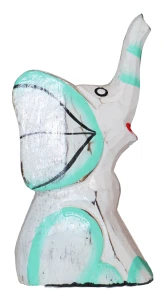 Słoń z drewna 14 cm / 3 kolory
