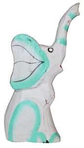 Słoń z drewna 18 cm / 3 kolory  