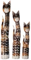 Zestaw trzech kotów z drewna - wys. 60 cm, 80 cm, 100 cm / 3 wzory  56864