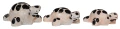 Zestaw trzech żółwi z drewna - wys. 8 cm, 9 cm, 10 cm / 4 kolory 88435