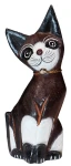 Kot z drewna  - 15 cm / 4 kolory