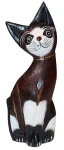 Kot z drewna  - 20 cm / 4 kolory 
