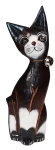 Kot z drewna  - 25 cm / 4 kolory  
