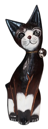 Kot z drewna  - 25 cm / 4 kolory   63073