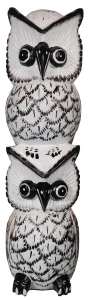 Sowa z drewna 40 cm / 2 kolory