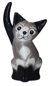 Kot z drewna  - 10 cm / 8 kolorów 