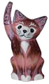 Kot z drewna  - 10 cm / 8 kolorów  68532
