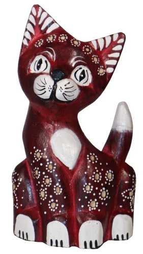 Kot z drewna  - 20 cm / 12 kolorów   7935