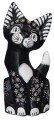 Kot z drewna  - 25 cm / 12 kolorów    38548