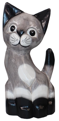 Kot z drewna  - 25 cm / 5 kolorów 70698