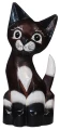Kot z drewna  - 25 cm / 12 kolorów    64214