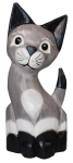 Kot z drewna  - 30 cm / 8 kolorów