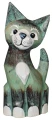 Kot z drewna  - 30 cm / 12 kolorów 98012