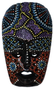 Maska drewniana - 15 cm    
