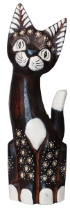 Kot z drewna  - 30 cm / 7 kolorów   