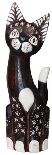 Kot z drewna  - 30 cm / 7 kolorów    10751