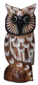Sowa z drewna -15 cm / 4 kolory  11270