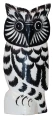 Sowa z drewna -15 cm / 4 kolory  3622