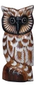 Sowa z drewna 18 cm / 4 kolory  54086