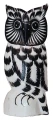 Sowa z drewna 18 cm / 4 kolory  88586