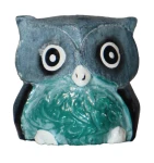 Sowa z drewna - 3,5 cm / 4 kolory