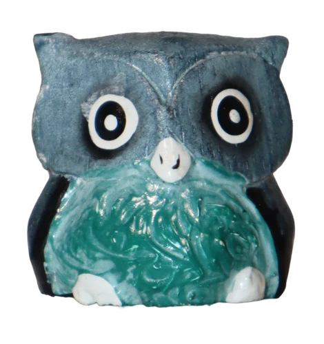Sowa z drewna - 3,5 cm / 4 kolory 79584