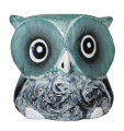 Sowa z drewna - 4 cm / 4 kolory  2356