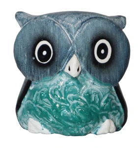 Sowa z drewna - 5 cm / 4 kolory