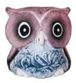 Sowa z drewna - 5 cm / 4 kolory 12384