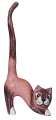 Kot z drewna  - 25 cm / 11 kolorów 37780