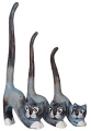 Zestaw trzech kotów z drewna - wys. 20 cm, 25 cm, 30 cm / 11 kolorów 94906