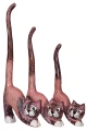 Zestaw trzech kotów z drewna - wys. 20 cm, 25 cm, 30 cm / 11 kolorów 54777