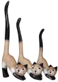 Zestaw trzech kotów z drewna - wys. 20 cm, 25 cm, 30 cm / 11 kolorów 24912
