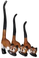 Zestaw trzech kotów z drewna - wys. 20 cm, 25 cm, 30 cm / 11 kolorów 61683