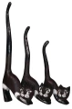 Zestaw trzech kotów z drewna - wys. 20 cm, 25 cm, 30 cm / 11 kolorów 25896