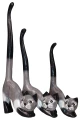 Zestaw trzech kotów z drewna - wys. 20 cm, 25 cm, 30 cm / 11 kolorów 77411