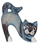 Kot z drewna  - 13 cm / 9 kolorów 