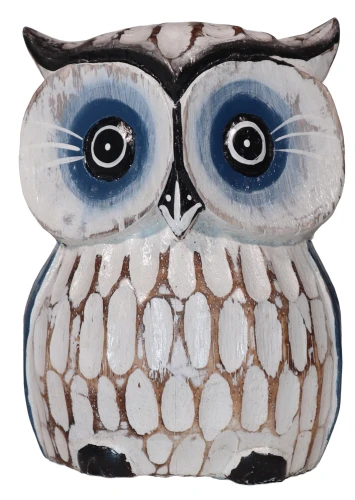 Sowa z drewna - 15 cm / 3 kolory  32125