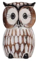 Zestaw trzech sów z drewna  - wys.  12 cm,  15 cm,  20 cm / 3 kolory 72533
