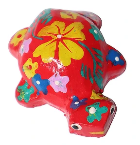 Żółw z drewna - długość 6 cm / 3 kolory 