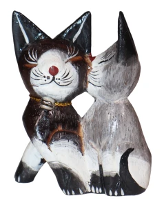 Kot z drewna  - 7 cm / 3 kolory