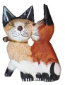 Kot z drewna  - 7 cm / 3 kolory 32158