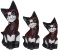 Kot z drewna  - 10 cm / 5 kolorów 99849