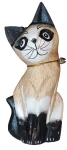 Kot z drewna  - 12 cm / 5 kolorów 